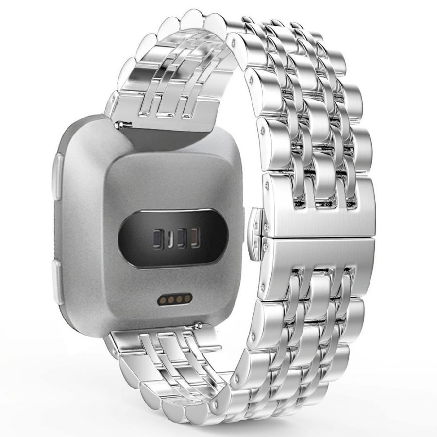 fitbit versa silver with black band